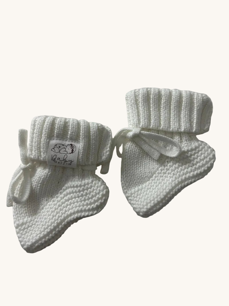 Chaussons tricotés blanc - collection Little Love