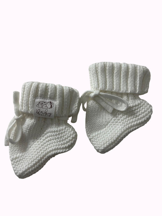 Chaussons tricotés blanc - collection Little Love