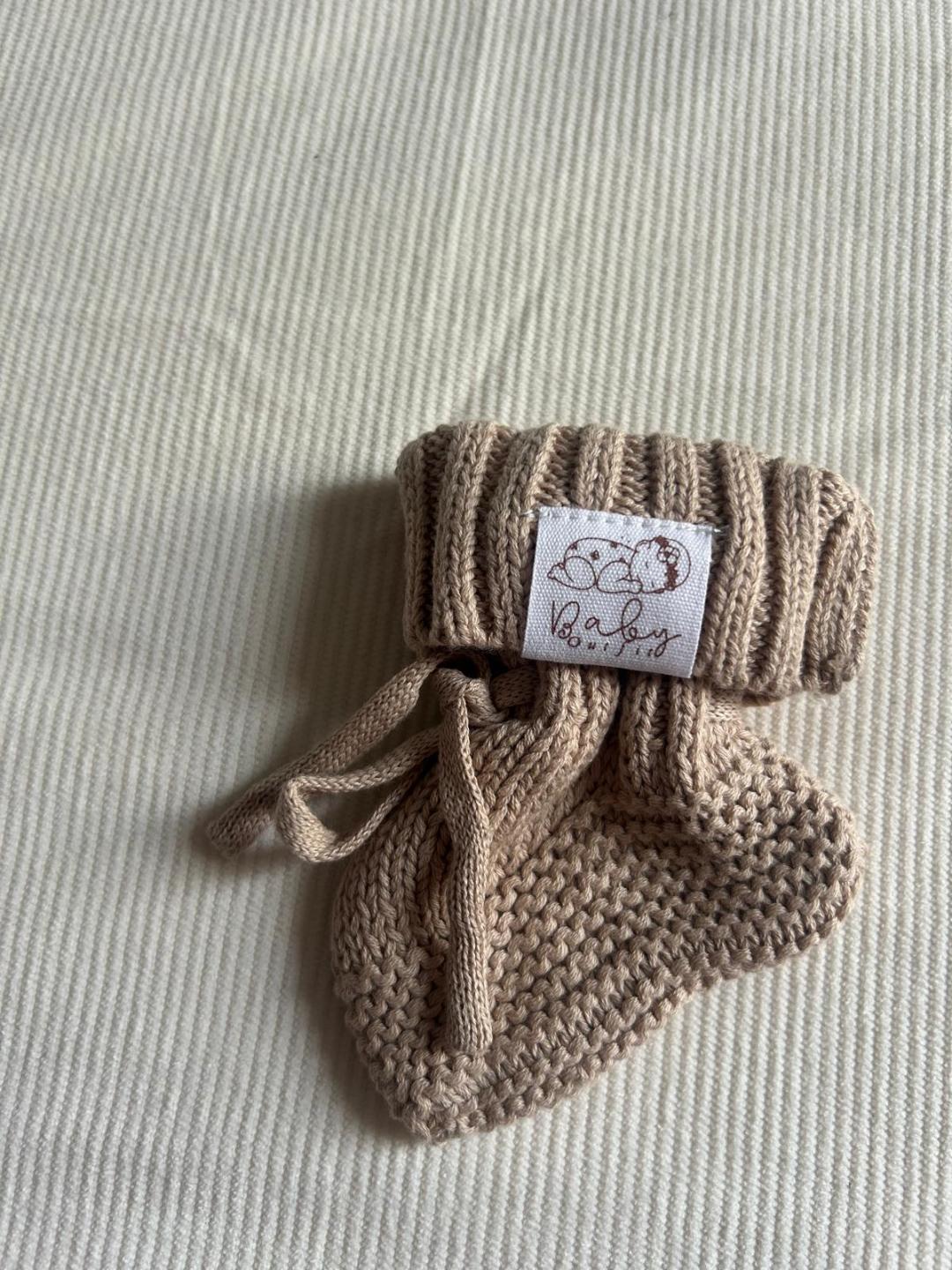 Ensemble tricoté bébé "Little Love" Camel / Beige chaud