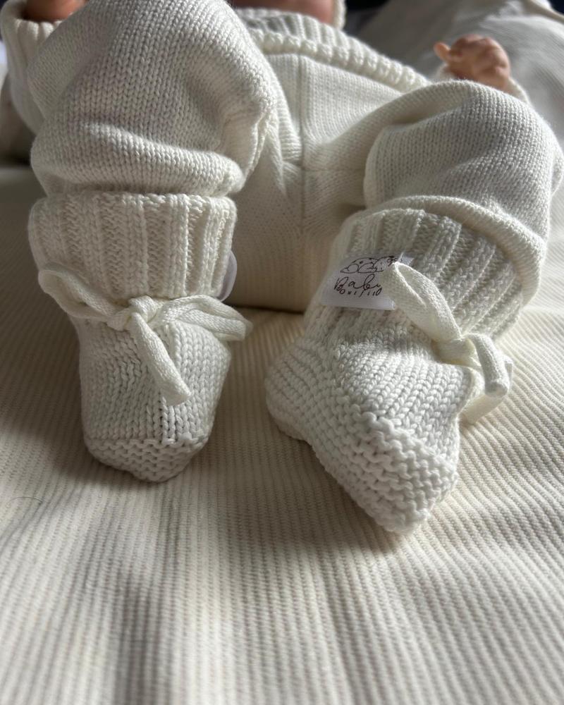 Chaussons tricotés blanc - collection Little Love