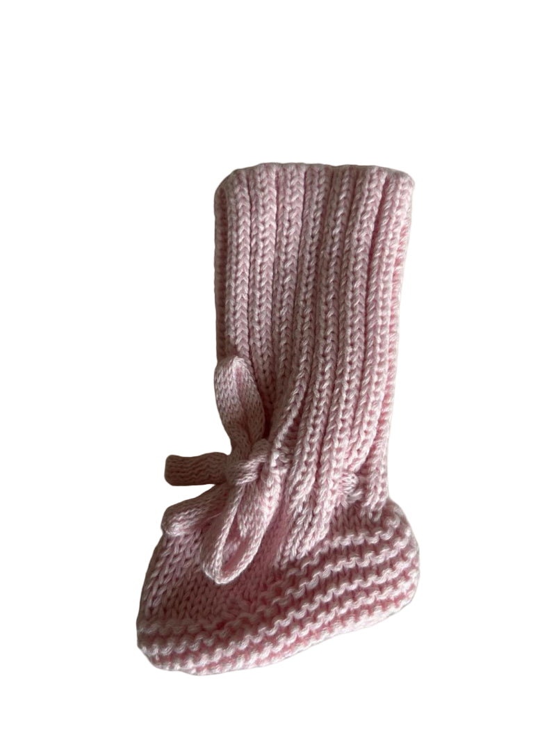 Chaussons fait main – Rose poudré